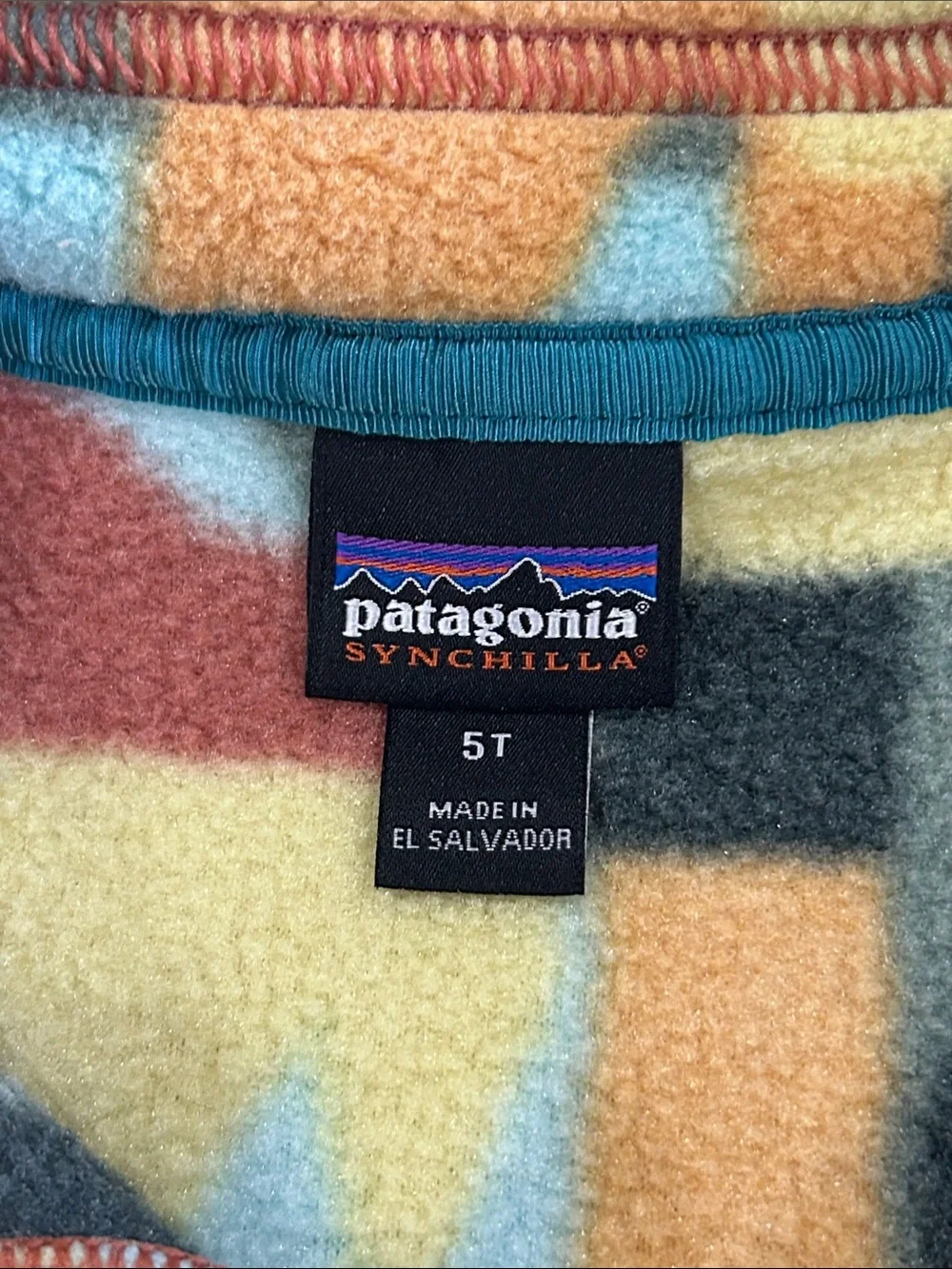 Patagonia Baby Synchilla Fleece Vest - Lofoten Geo Print - Size 5T